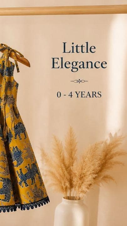 Mustard elephant print dress hanger display